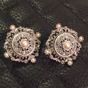 Vintage inspired clip on earrings